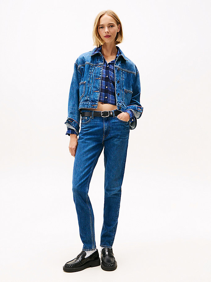 Kadın Lucy Mr Slim Jean Pantolon DW0DW218081BK | Tommy Hilfiger