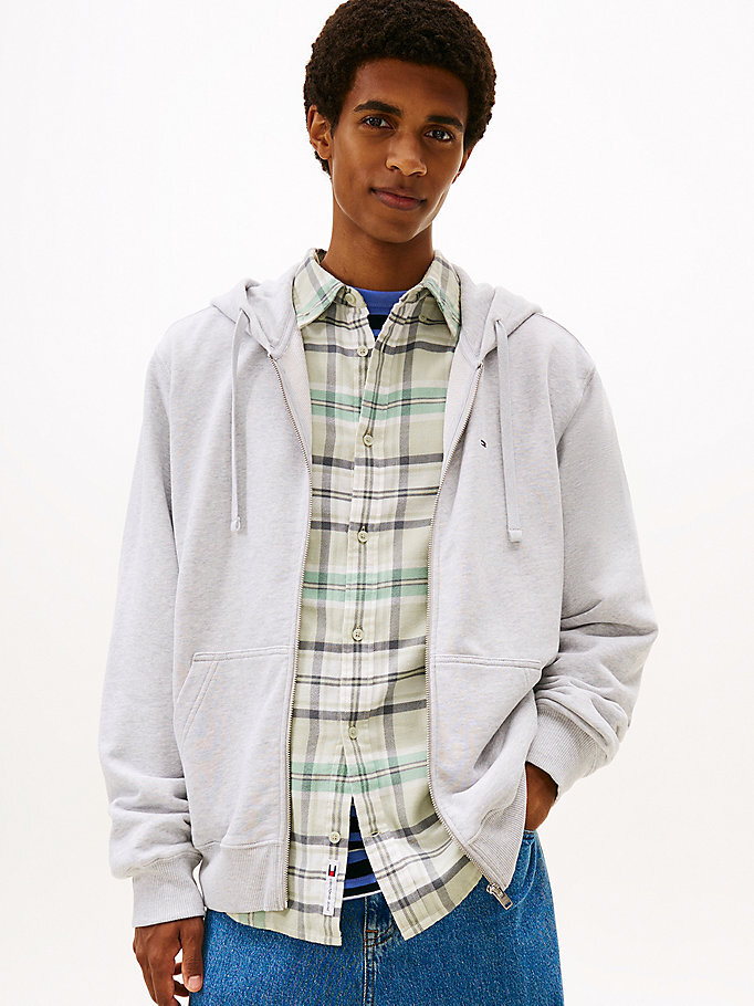 Erkek Tjm Rlx S Flag Zip Sweatshirt DM0DM21814P08 | Tommy Hilfiger