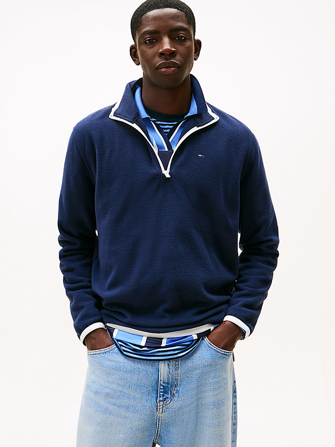 Erkek Tjm Reg S Flag Polar Sweatshirt DM0DM22340C1G | Tommy Hilfiger