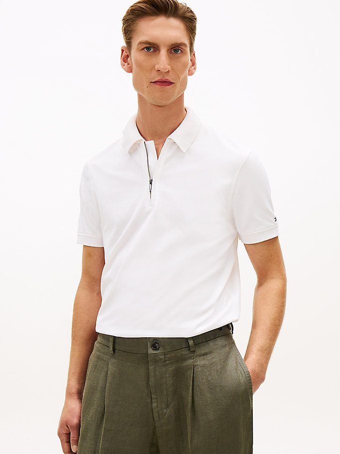Erkek DC Performance Zip Polo T-shirt MW0MW41774YBI | Tommy Hilfiger