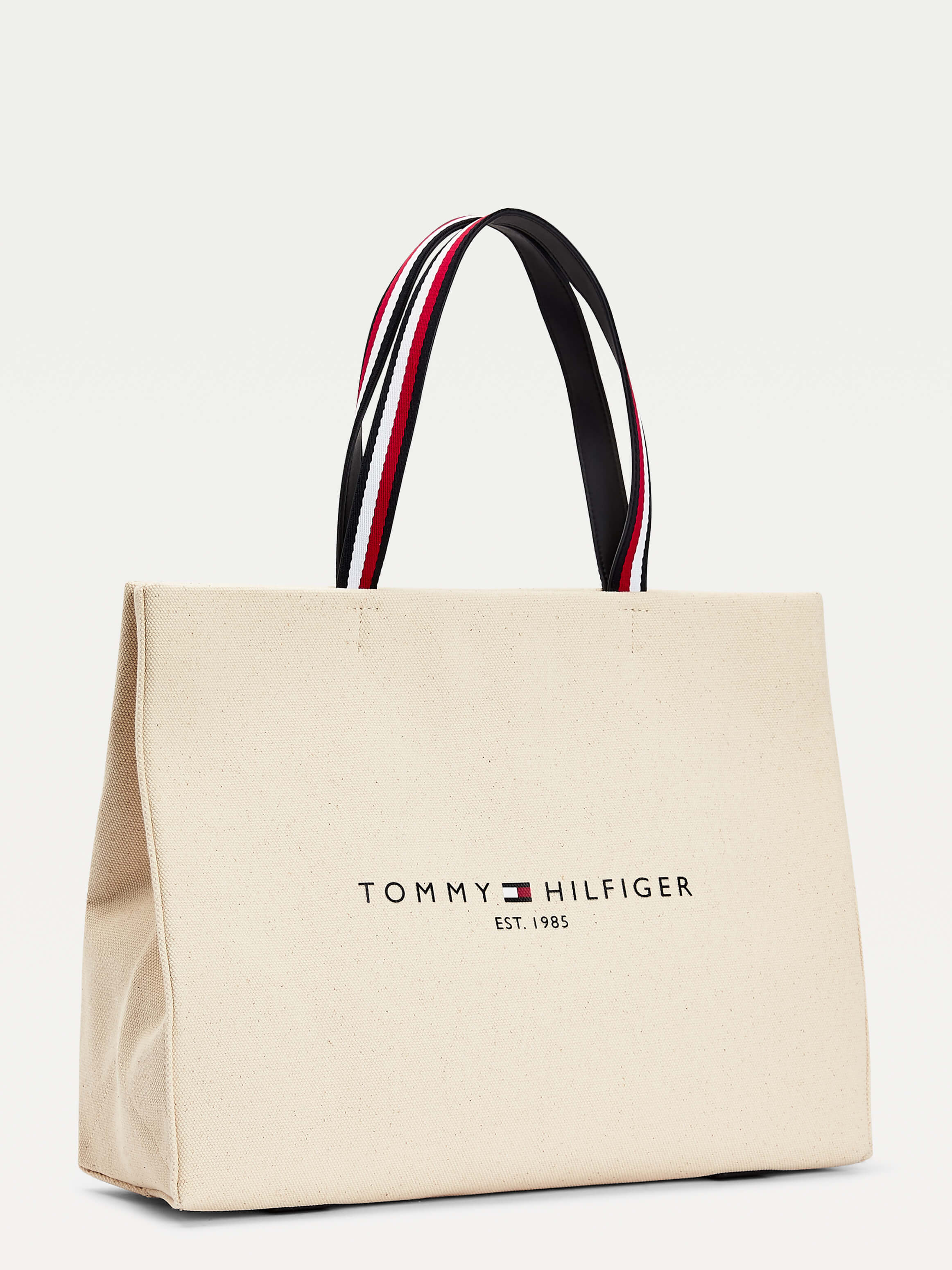 TOMMY SHOPPER KANVAS TOTE ÇANTA Bej Tommy Hilfiger