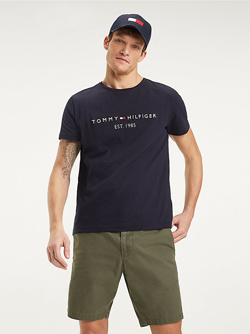Tommy Hilfiger Logo T Shirt Grey MW0MW11465-501 order online