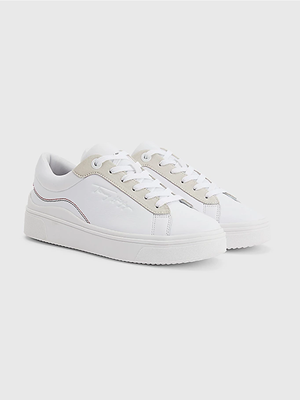 tommy hilfiger elevated cupsole suede