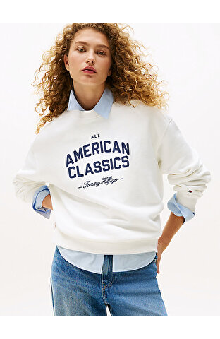 Kadın VARSITY Modern Terry Sweatshirt