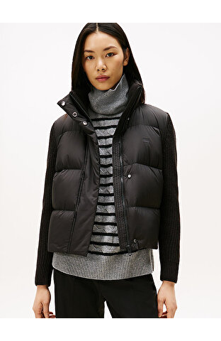 Kadın Modern Down Knit Mix Mont