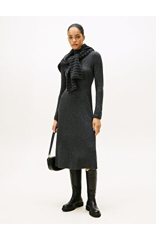 Kadın Soft Wool Mock Neck Elbise