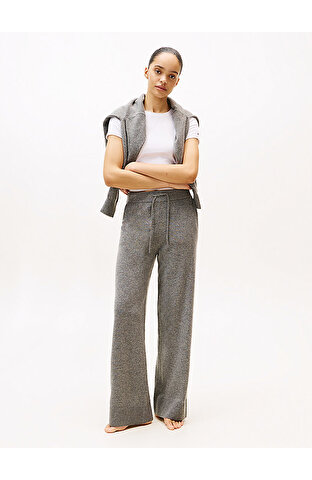 Kadın Knit Wide Leg Pijama Altı