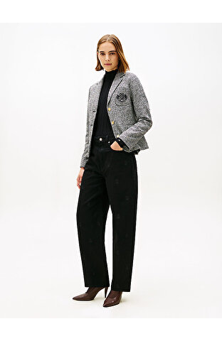 Kadın Denim Crest Black Jean Pantolon