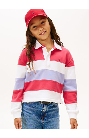 Kız Çocuk Colorblock Polo Sweatshirt