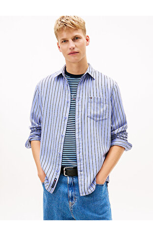 Erkek Tjm Rlx Stripe Twill Gömlek