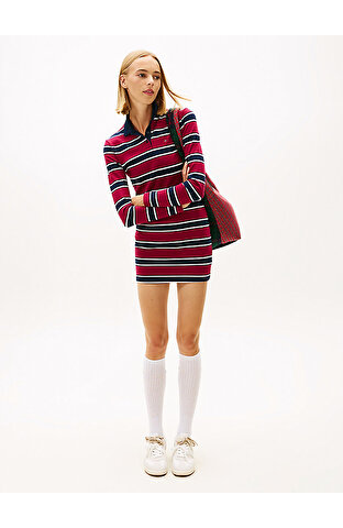 Kadın Tjw Mini Polo Stripe Elbise