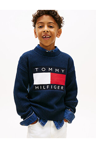 Erkek Çocuk Heritage Flag Sweater Kazak