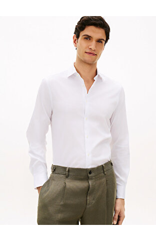 Erkek NY Flex Collar Solid Gömlek