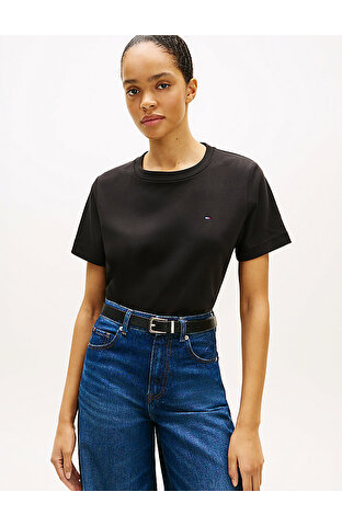 Kadın Interlock Boxy C-neck T-shirt