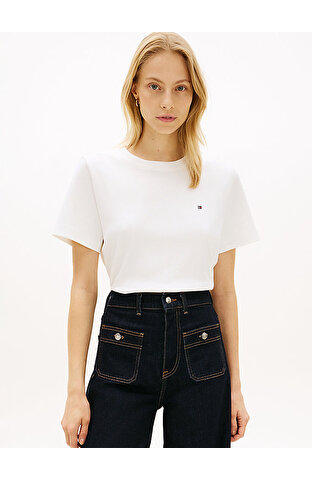 Kadın Interlock Boxy C-neck T-shirt