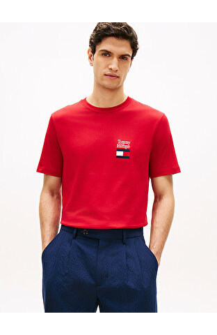 Erkek Brand Love Text T-shirt