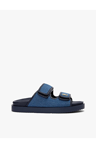 Kadın Double Strap Denim Terlik