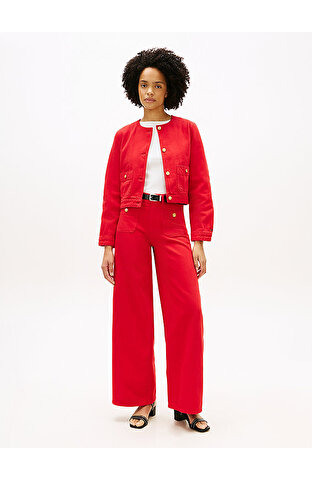 Kadın 70's Wide Leg Jean Pantolon