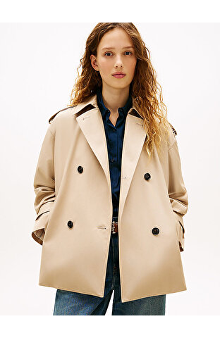 Kadın Cotton Short Trençkot