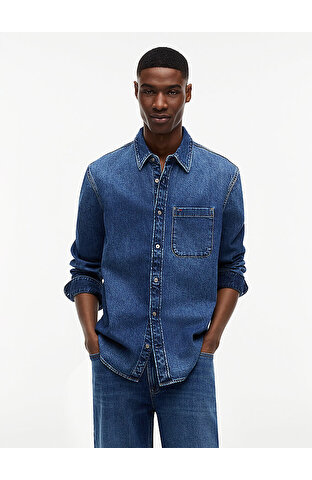 Erkek Regular Denim Gömlek