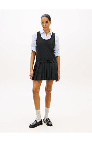 Kadın Wool Blend Check Elbise