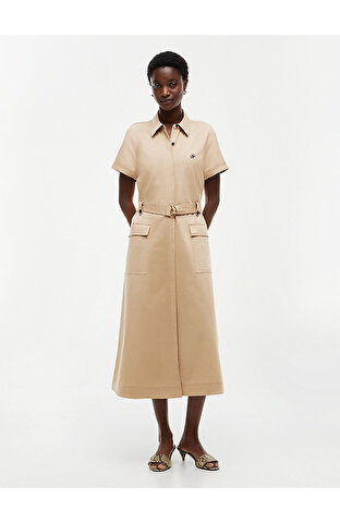 Kadın Chino Utility Midi Elbise
