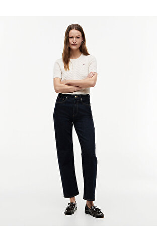 Kadın Tapered Rinse Jean Pantolon