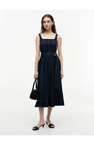 Kadın Contrast Stitch Elbise