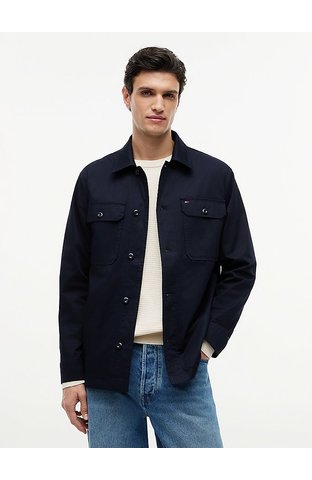 Erkek Cotton Blend Overshirt Ceket