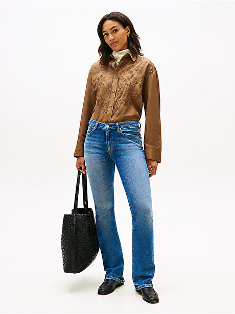 Kadın Denim Glow Bootcut Jean Pantolon