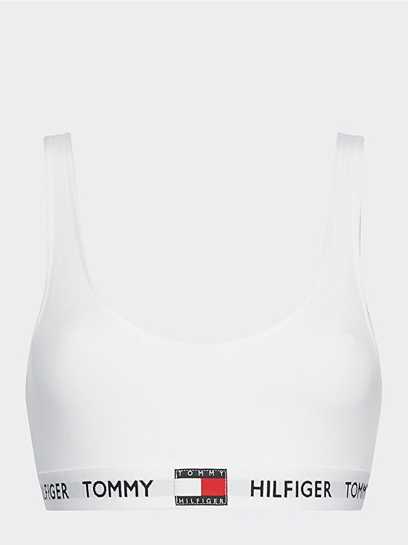 Logo Underband Organik Pamuk Bralet Beyaz  UW0UW02225YCD