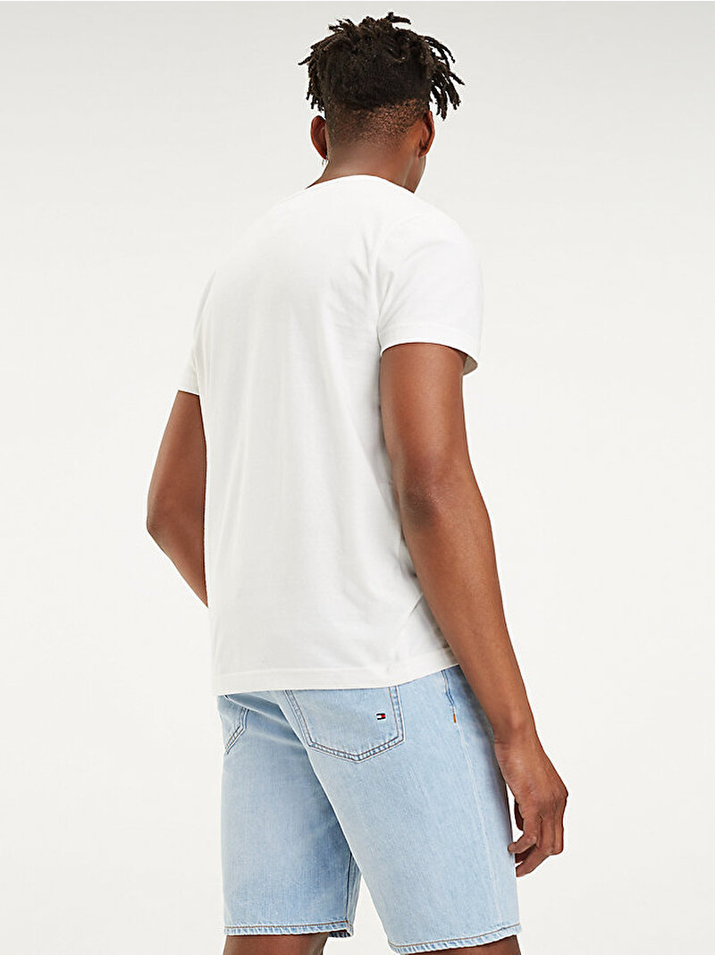 Erkek TH Logo T-Shirt Beyaz  MW0MW11465118
