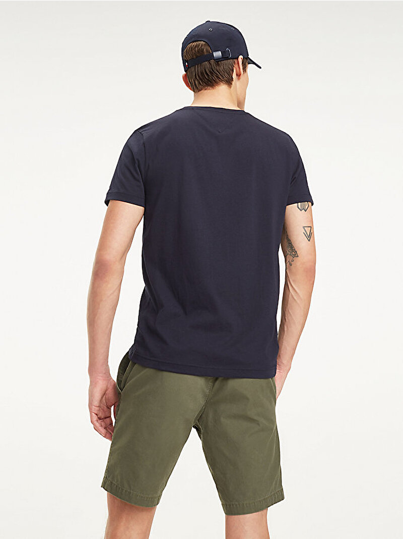 Erkek TH Logo T-Shirt Lacivert MW0MW11465501