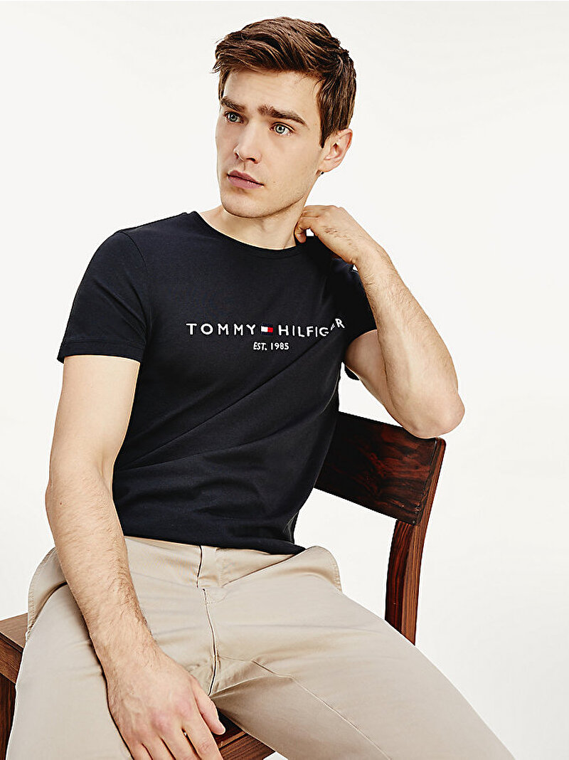 Th Logo T-Shirt Siyah MW0MW11465BAS