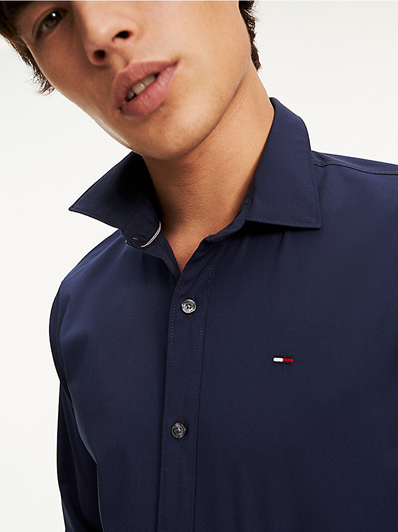 Erkek Streç Slim Fit Gömlek Lacivert DM0DM04405002