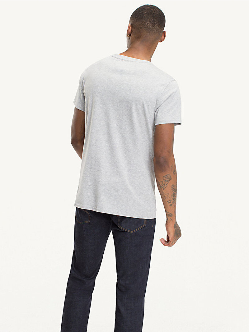 Erkek Bisiklet Yaka T-Shirt Gri DM0DM04411038