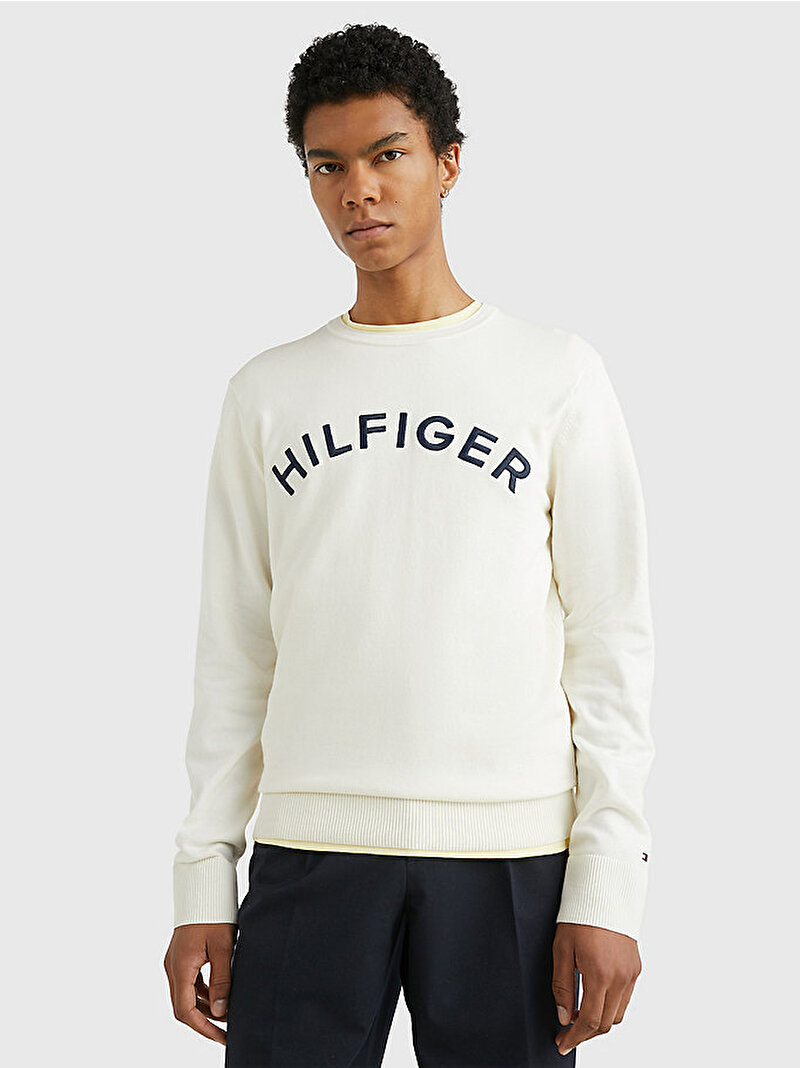 Erkek Hilfiger Graphic Kazak Beyaz  MW0MW31025YBI
