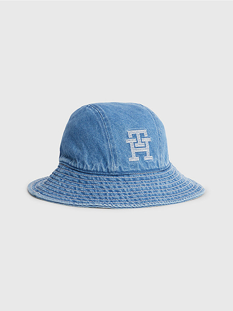 Kadın Iconic Monogram Balıkçı Şapkası Mavi  AW0AW145271CD