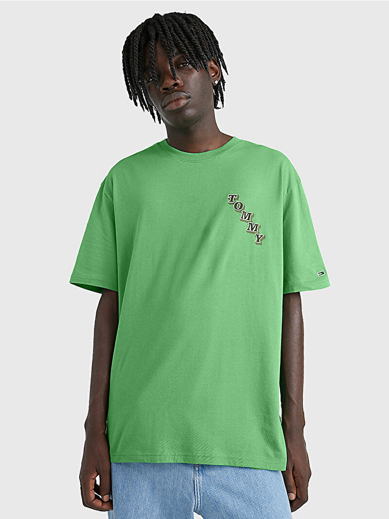 Erkek Tjm Skate College T-Shirt Yeşil DM0DM16398LY3