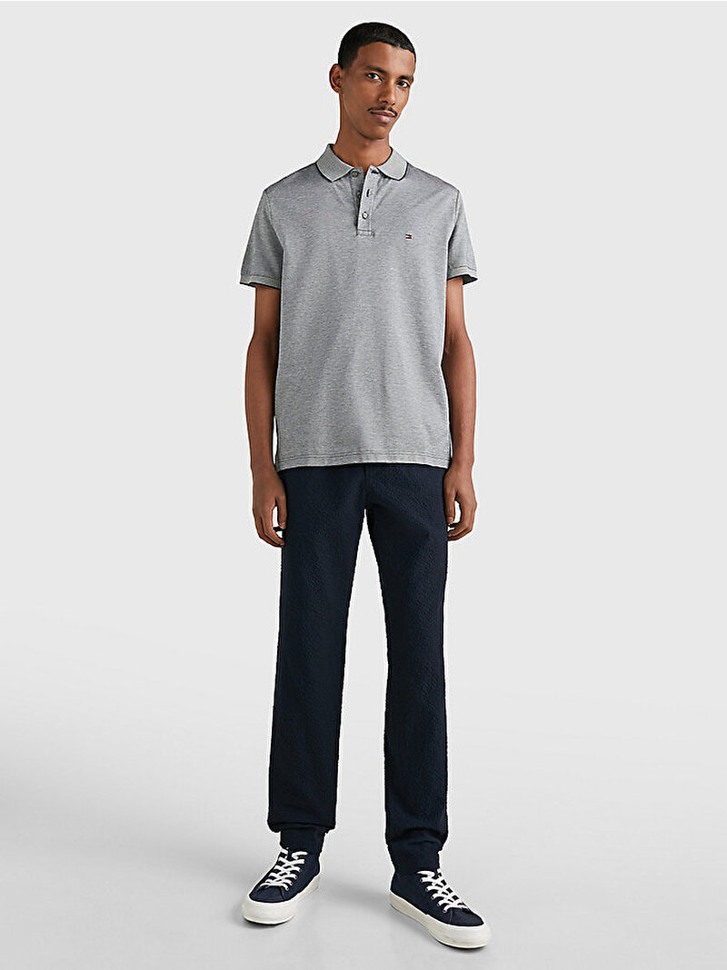 Erkek Oxford Logo Collar Polo T-Shirt Çok renkli MW0MW30778DW5