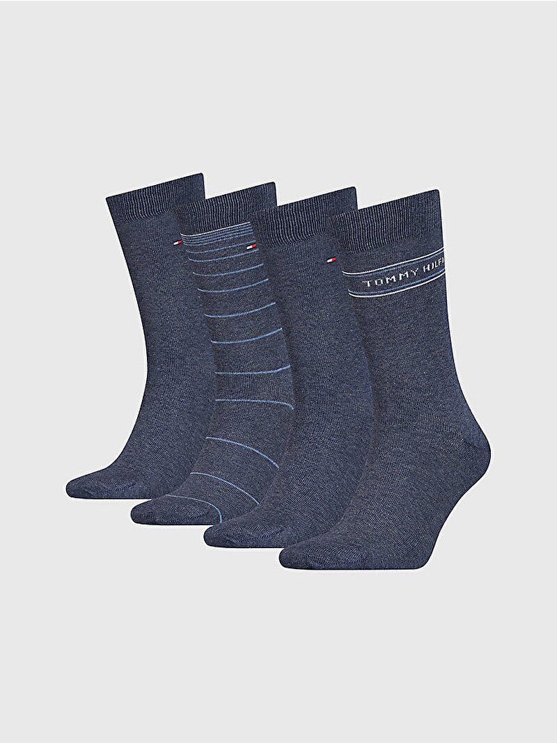 Erkek 4'Lü Çorap Hediye Seti Mavi  S701220146003