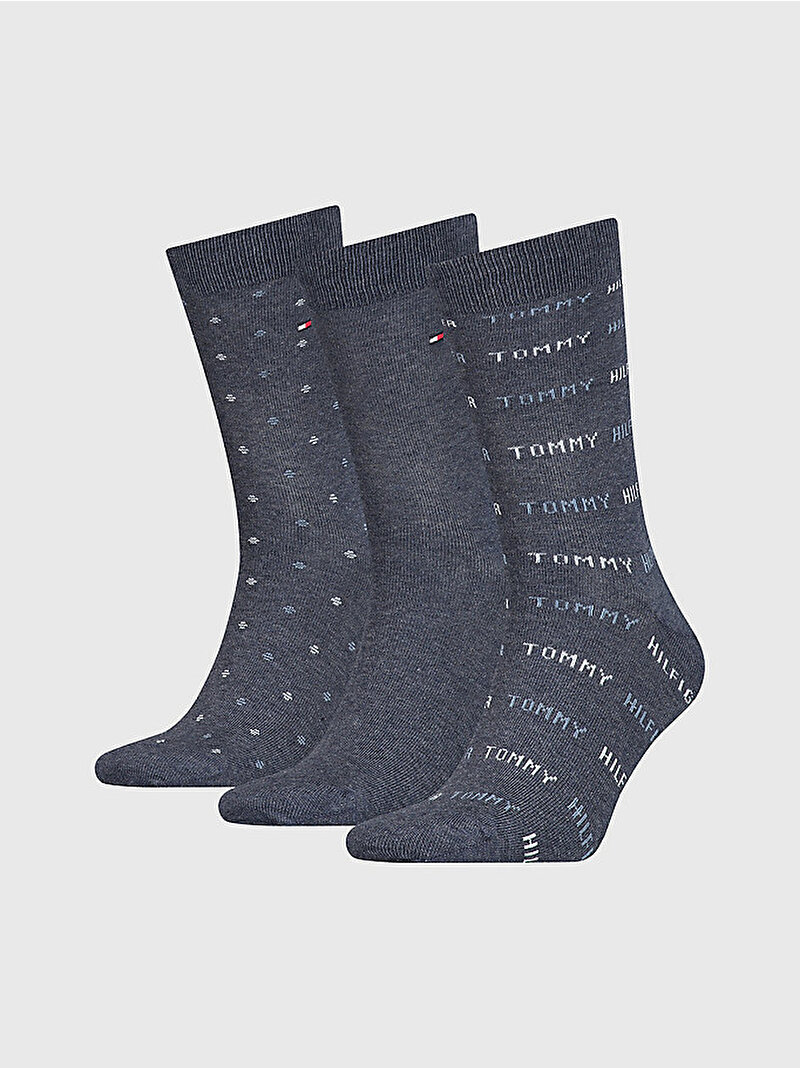 Erkek 3'Lü Çorap Hediye Seti Mavi  S701220147003