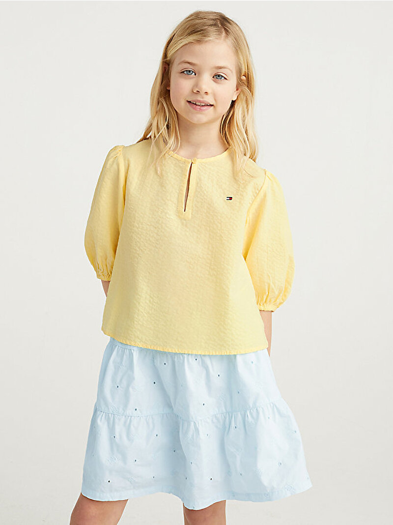 Kız Çocuk A Line Top T-shirt Sarı KG0KG07505ZGC