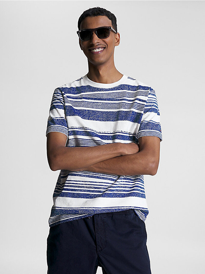 Erkek Summer Stripes T-shirt Çok renkli MW0MW320510A4