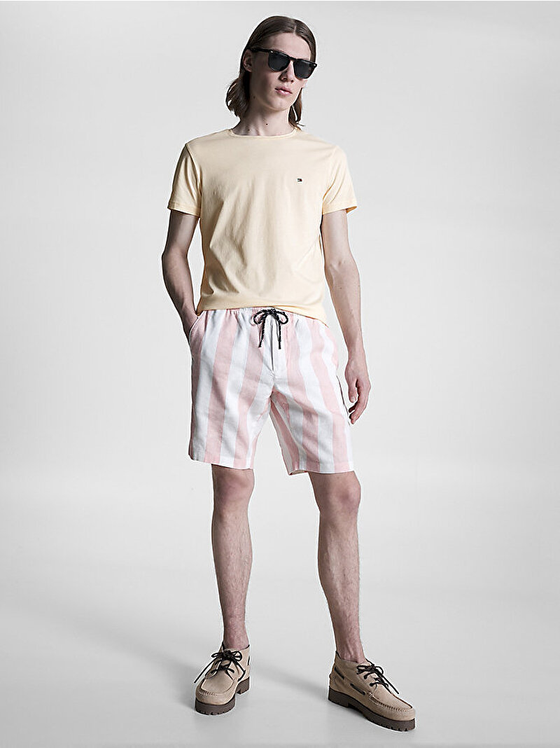 Erkek Stretch Slim Fit T-shirt Sarı MW0MW10800ZFA