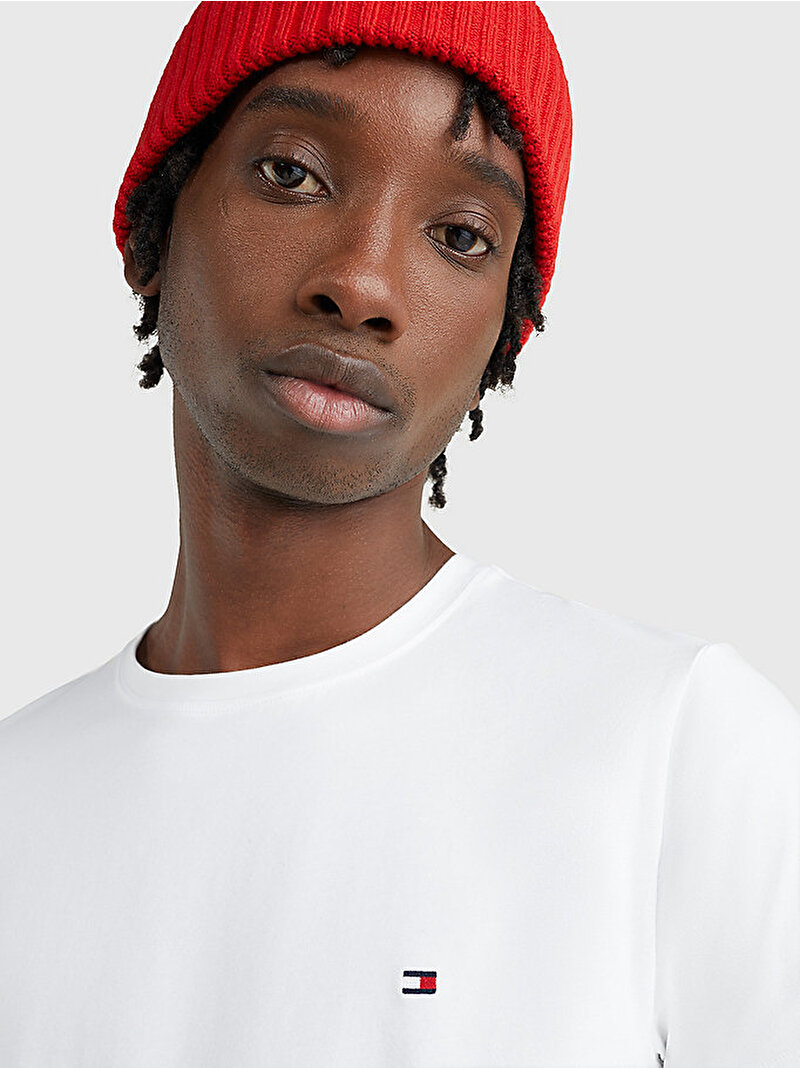 Erkek Core Stretch Slim T-shirt Beyaz  MW0MW27539YBR