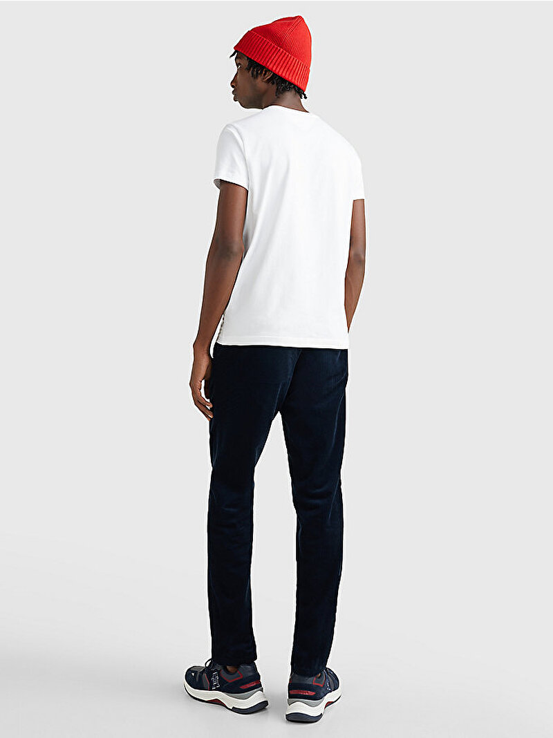Erkek Core Stretch Slim T-shirt Beyaz  MW0MW27539YBR