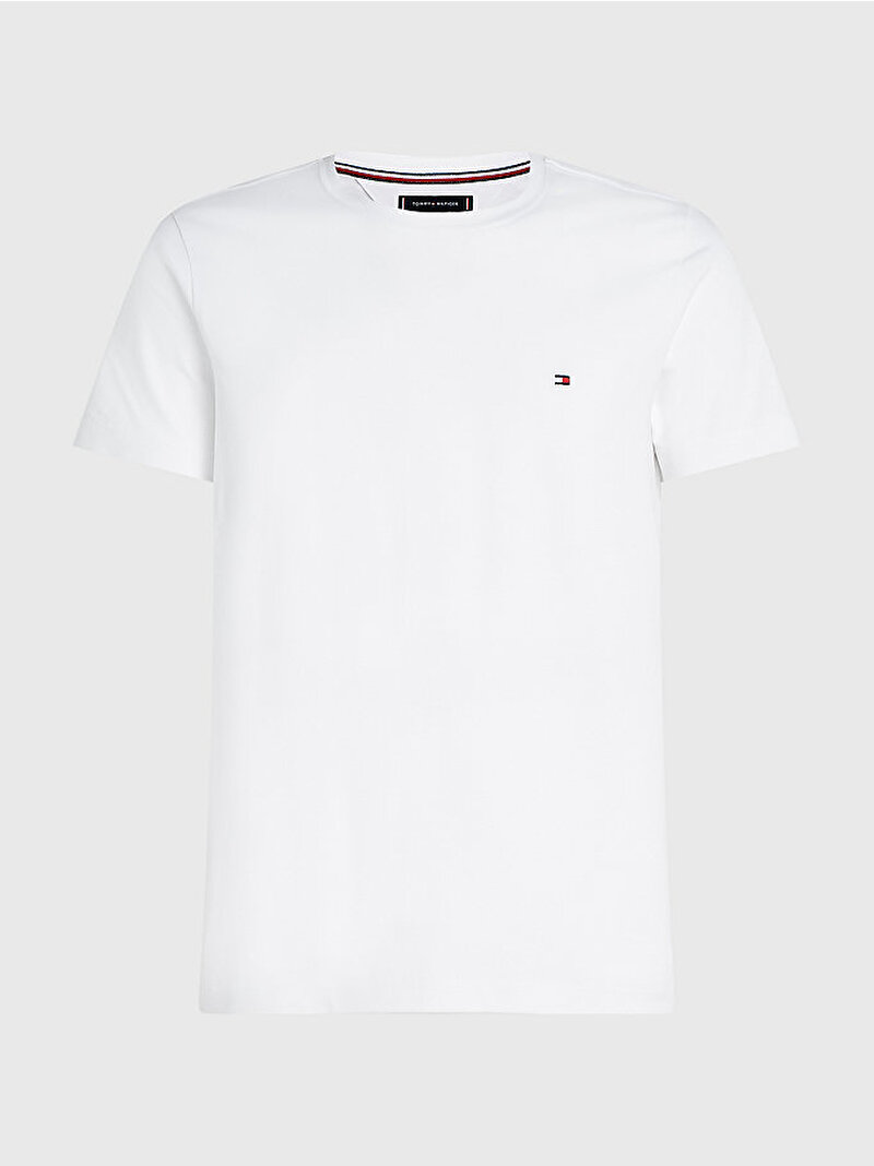 Erkek Core Stretch Slim T-shirt Beyaz  MW0MW27539YBR