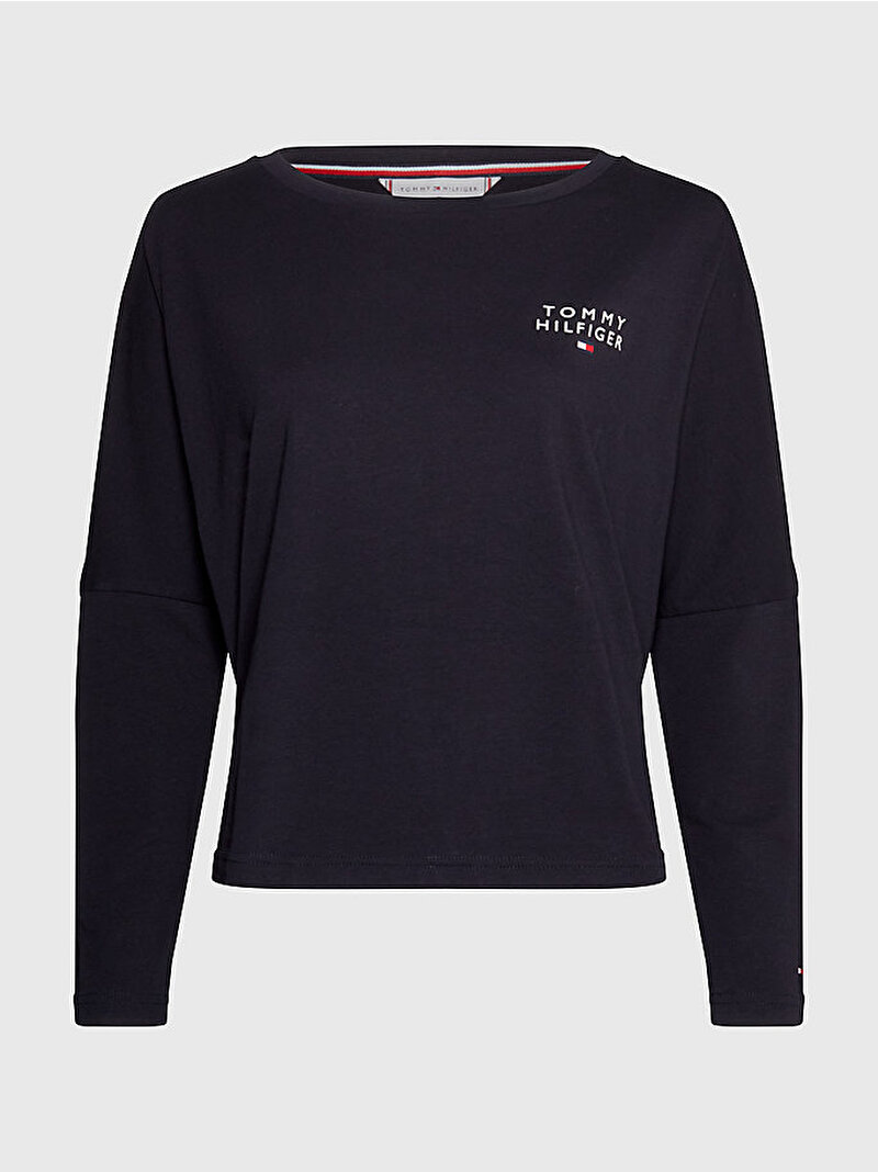 Kadın Long Sleeve T-Shirt Lacivert UW0UW04153DW5