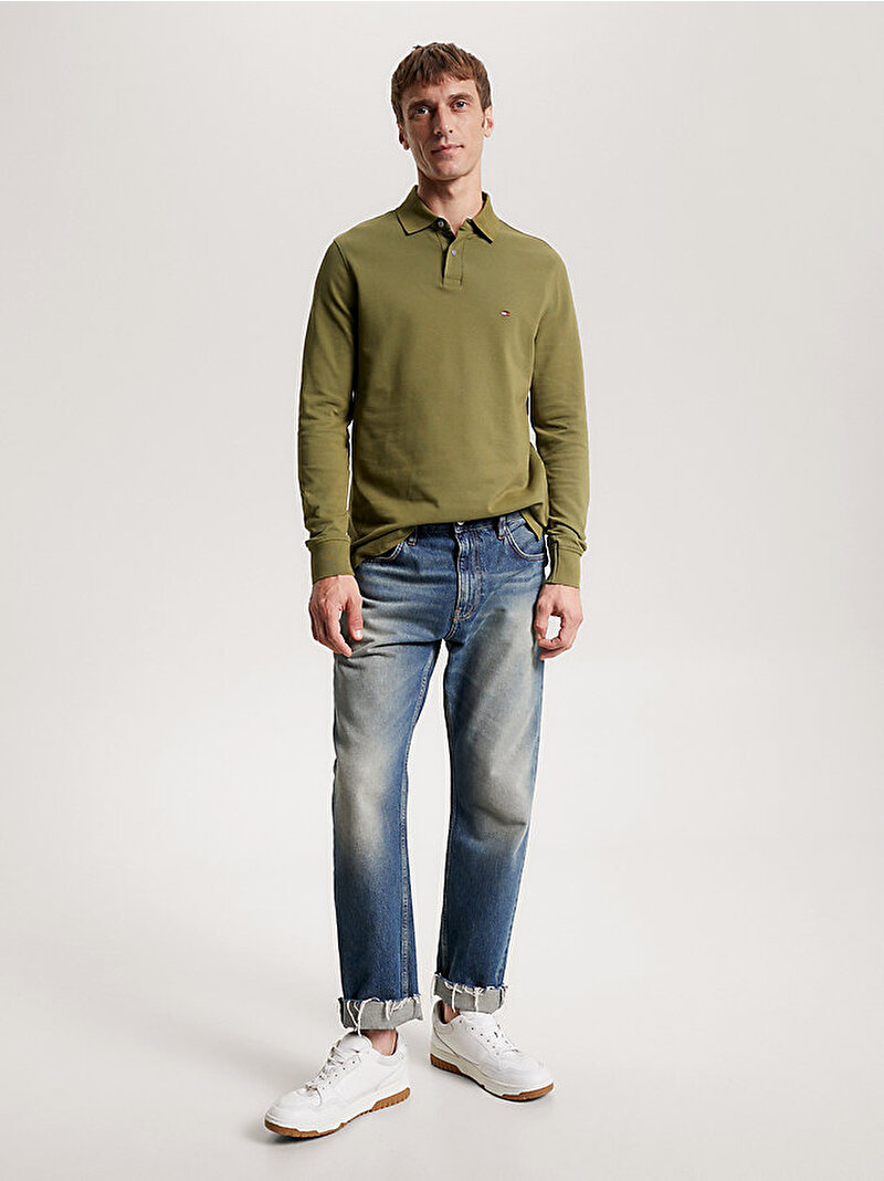 Erkek 1987 Regular Ls Polo T-shirt Yeşil MW0MW20183MS2